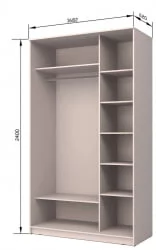 Шкаф-купе Хит-24-17-77 Париж Ясень шимо темный