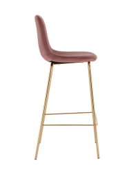 Комплект из двух стульев Валенсия SN велюр пыльно-розовый золотые ножки (2 шт)