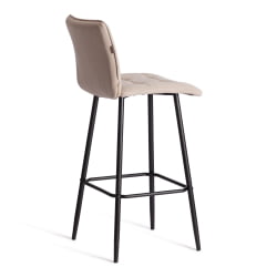 Барный стул Bari/Бари велюр, бежевый, 7, 45х56х110 см