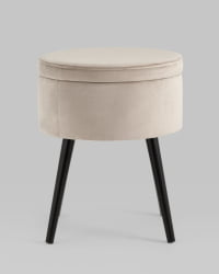 Пуф Клайс с ящиком велюр Светло-серый