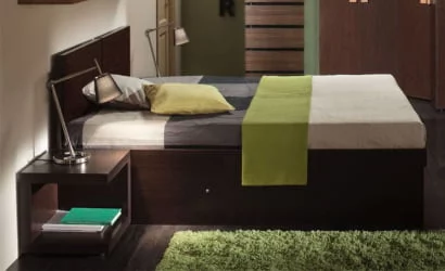 Двуспальная кровать с подъёмным механизмом 2 (1600) HYPER Венге (спальня)