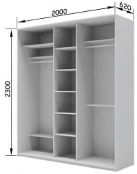 Шкаф-купе Хит-23-20-111 Аруба Венге