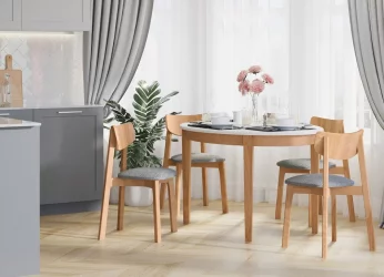 Стул с мягким сиденьем Вега Blue кашемир Эмаль белая