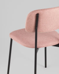 Стул Майло рогожка розовый