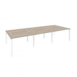 Рабочая станция на П-образном м/к ОНИКС О.МП-Д.РС-6.2.7 Дуб Аттик/Белый / ONIX O.MP-D.RS-6.2.7