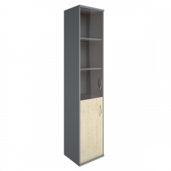 Шкаф высокий узкий левый Riva А.СУ-1.2 Л Клен/Металлик