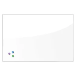 Доска магнитно-маркерная стеклянная BRAUBERG 60х90 см Белая