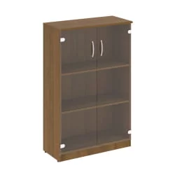 Шкаф средний широкий (2 средние двери стекло) NOVA S В.СТ-2.4 Орех Гварнери