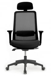 Кресло Ворк В-218C БЛАCК Черный / Work W-218C BLACK