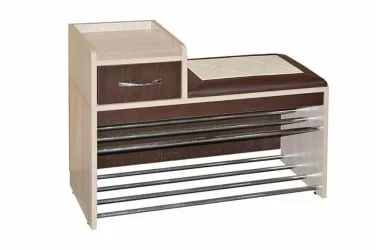 Тумба в прихожую Ольга 5 Ясень шимо светлый Венге