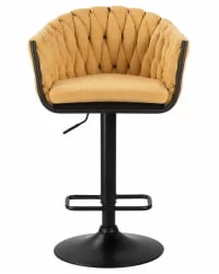 Стул барный DOBRIN LEON Желтая ткань LAR 275-8