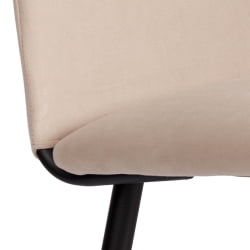 Стул со спинкой La Rousse NEW, велюр, бежевый/черный, 7, 45x55x93 см