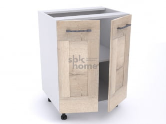 Стол С-60 (520) 2-х дверный, Дублин (600*520*820) Дуб галифакс белый, 21678 