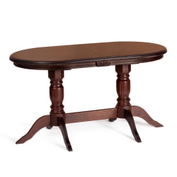 Раздвижной овальный стол COPPOLA бук, мдф, 140+40x80x77см, Tobacco, узор прямой