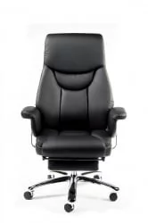 Кресло офисное Парламент H-2021-35 black leather Черный