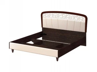 Кровать 180*200 Катрин 92.04 Дуб венге Белый песок Санчо крем