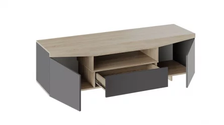 Современная тумба ТВ тип 1 Дуб Сонома/Графит Серый