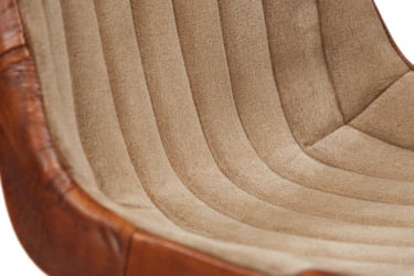 Стул Сеcрет Де Маисон ГЕТС ( мод. М-14529 ) металл/кожа буйвола/ткань хлопок, 78х45х51см, коричневый, ткань: винтаж / Secret De Maison GETS mod. M-14529