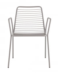Стул Дели с подлокотниками металл серый