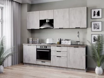 Шкаф кухонный 600 Джамис ЛД 296.350.000.062 Черный Белый камень