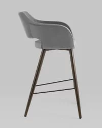 Стул барный Саймон Б велюр Темно-серый