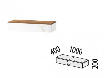 Туалетный столик Монако 903.15 Дуб Вотан / Белый шпон / Альпийский белый