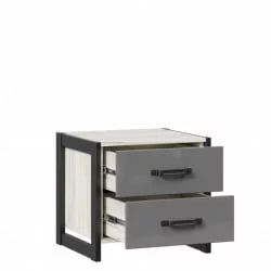 Тумба прикроватная Техно ЛД 678.100.000 Дуб Крафт белый Серый шифер