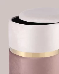 Банкетка Кэрри с ящиком велюр Розовый