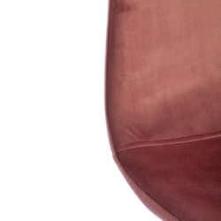 Стул BREEZE (mod. 4724) вельвет/металл, 44 х 53 х 87 см, Coral (коралловый) HLR44 / белый