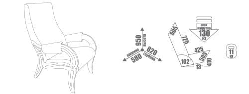 Кресло для отдыха Модель 701 венге / Verona Brown