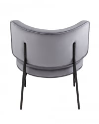 Кресло District Lounge велюр Серый