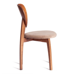 Стул ДИАМАНТЕ мягкое сидение бук, 42кс42кс85см, коричневый, ткань Тенерифе Моcко / DIAMANTE 42x42x85см, Tenerife Mocco