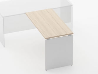 Брифинг-приставка для стола на ЛДСП опорах Дека 75.10.12 Туя/Белый / Deka