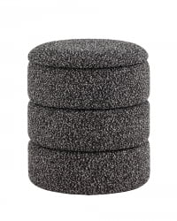 Пуф с ящиком Hive XS букле черный меланж