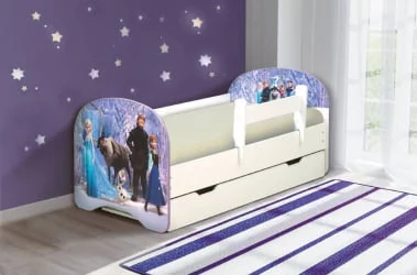 Кровать детская с фотопечатью с 1 ящиком 700*1400 Холодное сердце