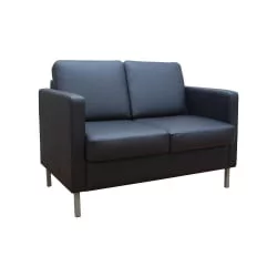 Диван офисный двойной Эндер Черный Ecotex 3001