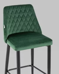 Стул полубарный Диего велюр Зеленый