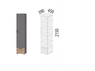 Шкаф-пенал Денвер 401.06