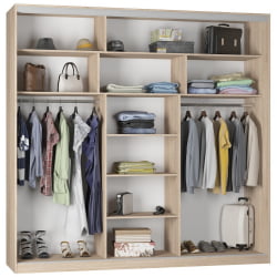 Шкаф-купе B-220х235х60-1(ЯШТ-D8D8D8)