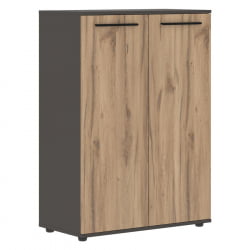 Шкаф с глухими средними дверьми EDIS EMCS 85.1 Дуб Денвер светлый Черный Мокко