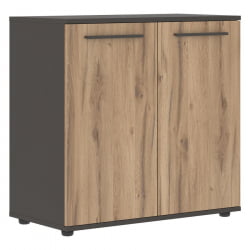 Шкаф с глухими малыми дверьми EDIS ELCS 85.1 Дуб Денвер светлый Мокко Мокко