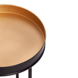 Набор столиков Secret De Maison RUNA ( mod. 11870 ) алюминиевый сплав, 30,5*30,5*48 см, черный/античная медь