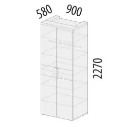 Детский шкаф для одежды Кашемир 900.43 Дуб Кронберг/Кашемир