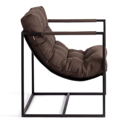 Кресло Charli/Чарли рогожка, коричневый, 3М7-147, 70х70х84 см