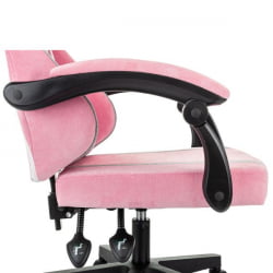 Кресло компьютерное BRABIX Shooter GM-123, 2 подушки, ткань, розовое/серое