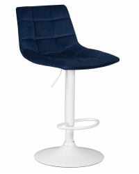 Стул барный DOBRIN TAILOR WHITE (синий велюр (MJ9-117)) 2 шт