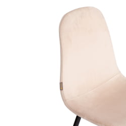 Мягкий стул BREEZE (mod. JSC-58) Велюр/металл , 44 х 53 х 86 см, creamy (кремовый) HLR 5 / черный