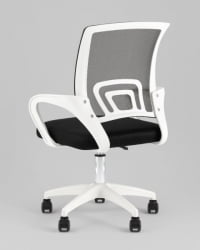 Кресло офисное ТопЧаирс Симпле СН черный пластик белый / TopChairs Simple SN