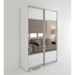 Шкаф-купе 2-х дверный Акцент-Дуэт КВ 1400х600 Выбеленное дерево