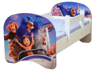 Кровать детская с фотопечатью без ящика 700*1400 Парк чудес